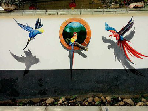 盐边视觉错位-3D墙绘设计