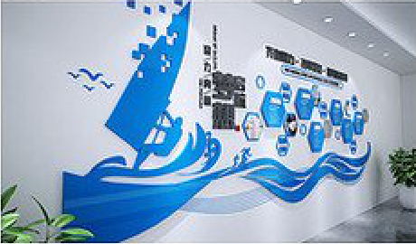盐边海浪主题文化墙如何设计？