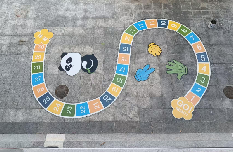 盐边地面游戏彩绘