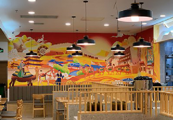 盐边商业空间彩绘介绍。