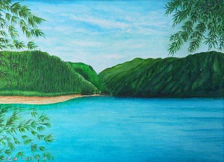 盐边在墙绘中，如何绘画绿水青山？