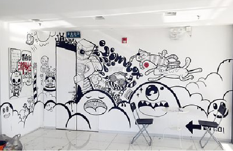 盐边手绘墙并非传统涂鸦。