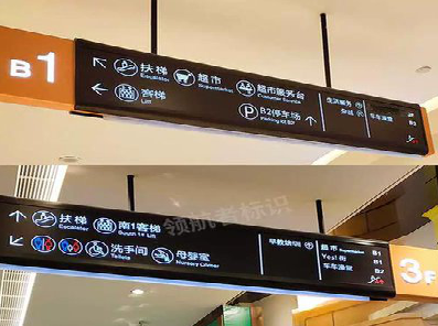 盐边如何通过商场标识牌引导客流分布？